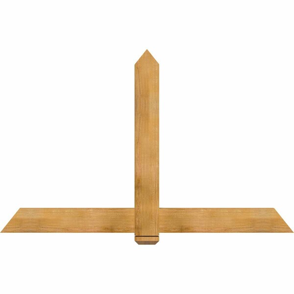Ekena Millwork Eugene Rough Sawn Timber Gable Bracket, Western Red Cedar, 72"W x 45"H x 2"D x 6"F, 15/12 Pitch GBW072X45X0206EUG00RWR - main